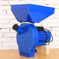 Farm Feed Mill Grinder Poultry Crusher Machine for All Type Dry Grain - Blue