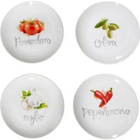 Italia Set Of Four Antipasti Plates - White