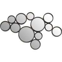 Matera Gold Square Wall Mirror - Black