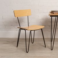District Chair with Hairpin Legs - Yellow