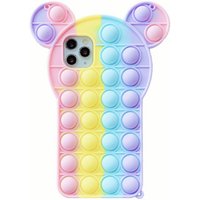 Push Pop Fidget Phone Protective Case with Crossbody Strap - Rainbow / 11Pro