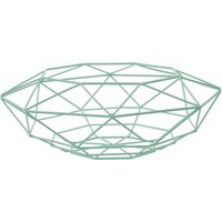 Emery Matt Black Fruit Basket with Flat Base - Green
