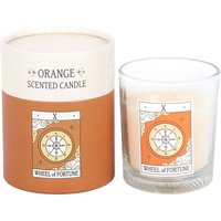Vintage Tarot Jar Candle - Wheel of Fortune - Orange / Orange