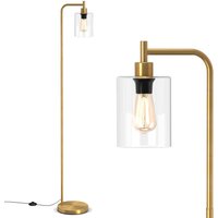 Glass Shade Industrial Floor Lamp