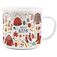 Autumn Enamel Mug - Red