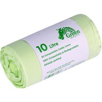 Green Giraffe 10 Litre Food Bin/Caddy Liners - Green / 1