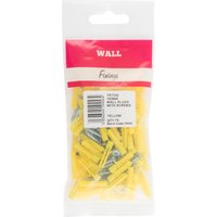 Wall Plugs with Screws - Yellow