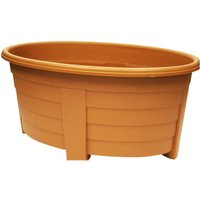 Terracotta Colour Oval Planter - Orange / 1