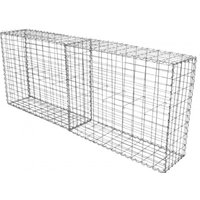 Gabion Baskets 100 by 80x30cm 2 Pack - Silver
