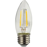 2W LED Candle Filament Light Bulb - Clear / E27