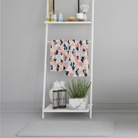 Pastel Coloured Triangles Bath Towel - Pink