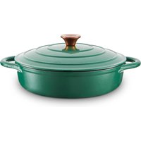 Shallow 28cm Casserole Pan - Verdigris Green