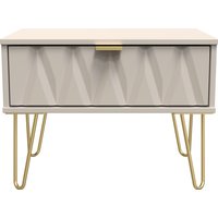 Diamond Ready Assembled 1 Drawer Midi Chest - Kashmir Matt