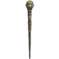 Pentagram Wand for Witchcraft and Wizardry - Gold