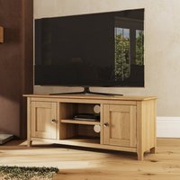 2 Door 1 Shelf TV Unit Ready Assembled Oak Effect - Natural Oak