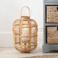 Decorative Lantern Candle Holder - Natural / 38cm