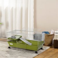 Pawhut Small Animal Cage Hutch - Green / S