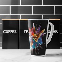 Colorful Explosion Isolated Latte Mug - Black
