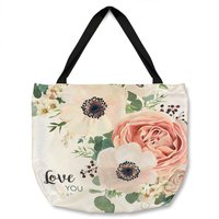 Garden Flower Pink Peach Rose White Anemone Tote bag - Pink