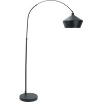 Louis Floor Lamp with Metal Shade - Black / No