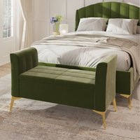 Pettine Ottoman Storage Bench - Green