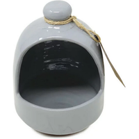 Rustic Pastel Fully Dipped Ceramic Salt Pig - Grey
