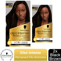 Schwarzkopf Oleo Intense 2-10 Black Brown Permanent Oil Colour - Buy2 - 2-10 Black Brown / 2