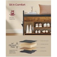 VASAGLE Shoe Storage Bench - Bronze