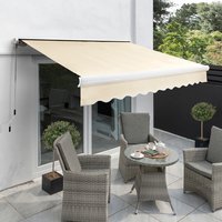 Full Cassette Electric Patio Awning 4.5m Canopy - Ivory