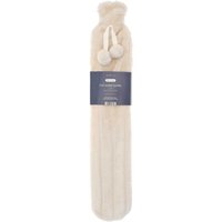 Long Luxurious Faux Fur Hot Water Bottle - Cream