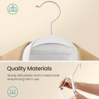 Heavy-Duty Plastic Clothes Hangers - White