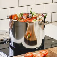 MasterClass Stainless Steel 14 Litre Stockpot - Grey