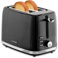Innoteck 2 Slice Toaster Extra Wide Slots with 7 Browning Levels 800W - Black