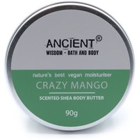 Crazy Mango Scented Shea Body Butter 90g Hydrating Tropical - Green