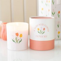 French Tulip Candle for Mum Heartfelt Mothers Day Gift - White