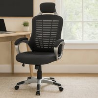 Stratford Dark Grey and Silver Home Office Chair - Grey