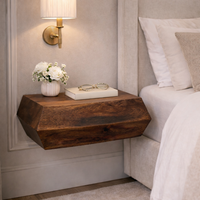 Solid Wood Prisma Wall-Mounted Unit - Brown