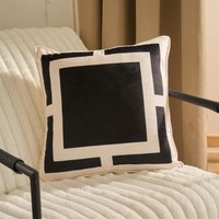 OHS 2 x Square Print Matte Velvet Decorative Cushion Covers | Size: 45 cm x 45 cm