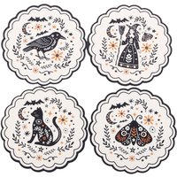 Set of 4 Frightful Folk Coasters