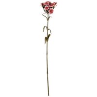 Lemon Pavilion Furniture and Decor Pink Dianthus Spray Artificial Flower - Plastic - L14xW14xH55 cm Pink in Light Pink