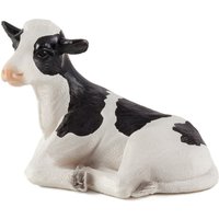 ANIMAL PLANET Farm Life Holstein Calf Lying Down Toy Figure - 387082 - Black