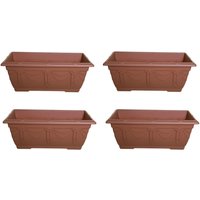 Terracotta Colour Venetian Patio Trough - Orange / 4