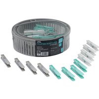 Round Collapsible Peg basket with Plastic Pegs - Grey