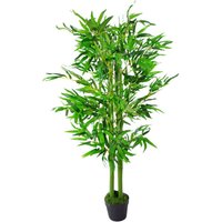 Leaf Design UK Realistic Artificial Bamboo Plants Trees Green - Green / 120cm