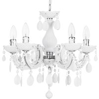 Marie Therese 5 Light Chandelier with LEDs - White