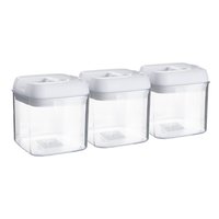 Argon Tableware, 500ml Flip Lock Plastic Food Storage Containers Pack of 6 - White Argon Tableware, 500ml Flip Lock Plastic Food Storage Containers Pack of 6 - White