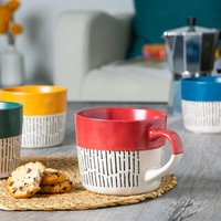 475ml Dipped Dash Stoneware Coffee Mug - Red