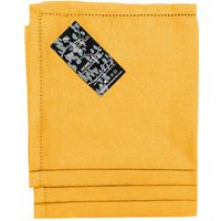 Cotton Fabric 4 Napkins Set - Mustard