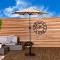 2m Garden Patio Market Parasol - Beige