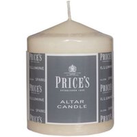 Prices Altar Pillar Candle 100 x 80mm Unscented Smokeless Non Drip 50H - Cream / 1